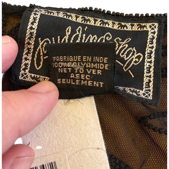 Pudding Shop M/L Bolero Petal Blouse Jacket Beaded Black Corneil Trading BLP0611 - Picture 12 of 14